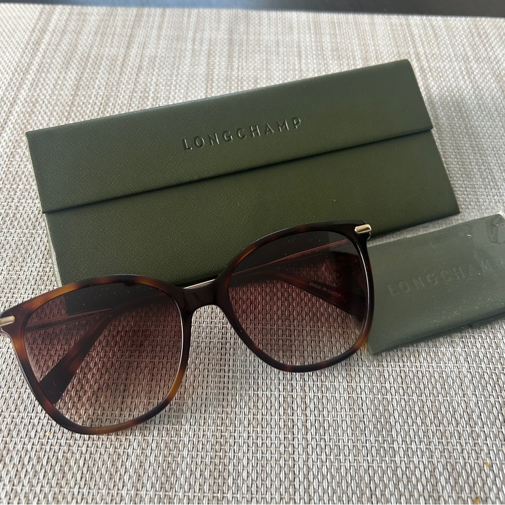 NEW Longchamp brown 54mm Gradient Cat Eye Sunglasses